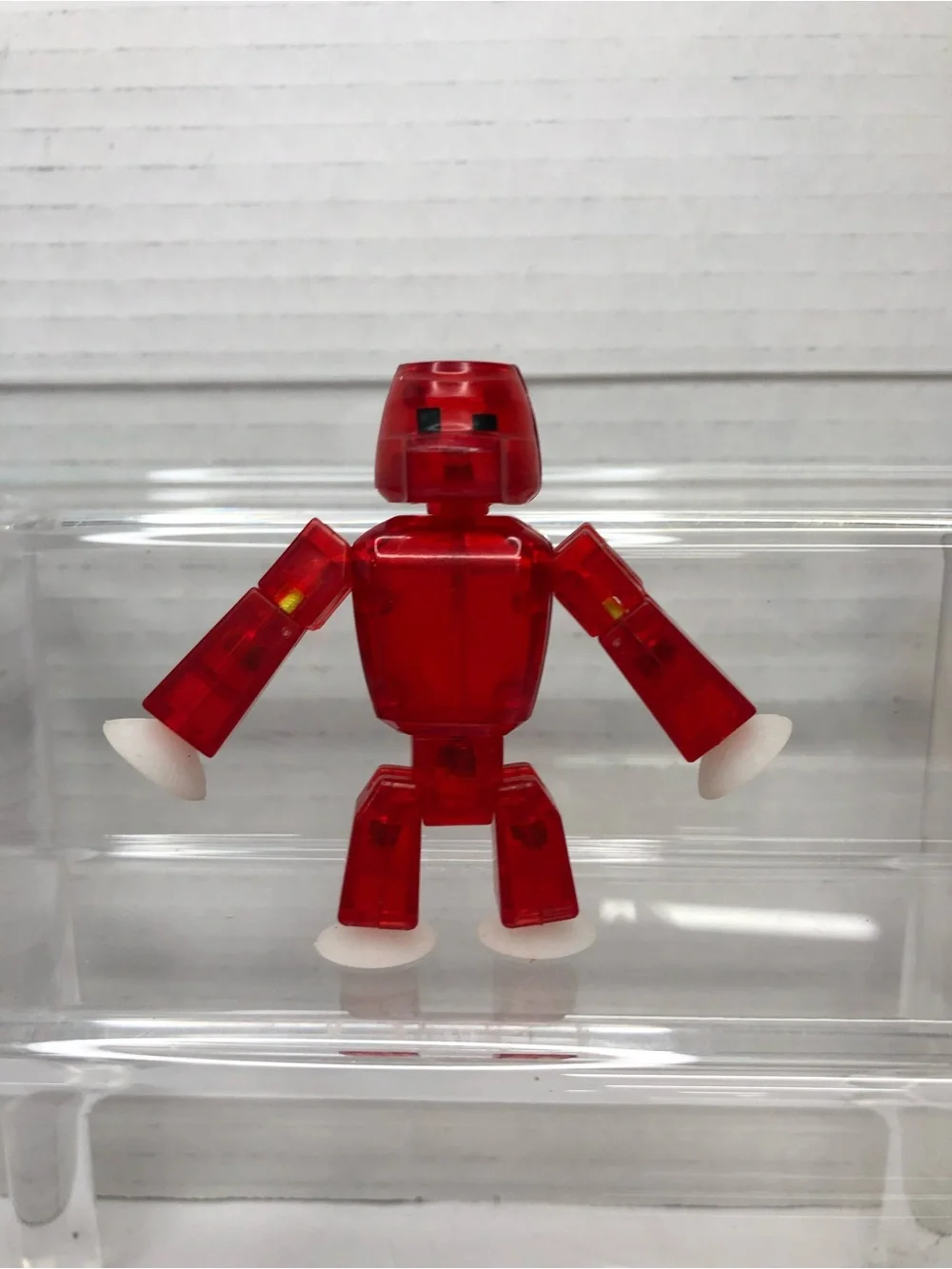 StikBot Translucent Posable Suction Cup Figures Lot 13 Stop Motion Toy Pink Red